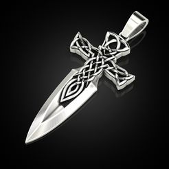 Celtic-cross-sword-2.jpg Fichier STL Épée à croix celtique・Idée pour impression 3D à télécharger, Artchahur