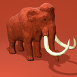 mammoth7.png Mammouth Lowpoly 3D Print Model