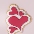 hearts-four-without.png Hearts #1 Cookie Cutter