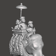 q1.png Indian Chess Set - Queen Elephant Piece