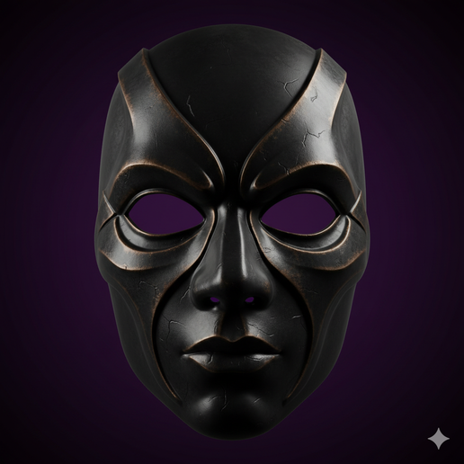 cosplay face mask STL, cyberpunk mask STL, ninja mask STL, haunted mask STL, spartan mask STL, villain mask STL, oni mask STL, mask STL, engraved mask STL, printable mask, Halloween mask STL, wearable mask STL, slasher mask STL, stitched face mask STL, sp