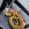 Kristalldrache, bewegliches Flexi-Wackeltier, Druck an Ort und Stelle, Fantasy