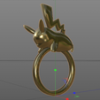 Captura2.PNG Free STL file Pikachu Pokemon Ring・3D print design to download