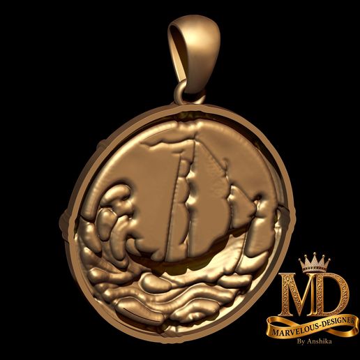 5.jpg Nautical Sailing Ship Pendant