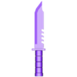 Combat Knife - MOD.stl Coleção Principal de Armas Brancas - Pacote de Armas de Ação de 1:12 - Grátis