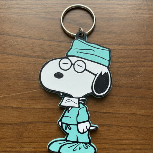 keychain snoopy stl/3mf