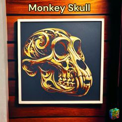 Monkey-Skull_by-TheMazePrinter.jpg Monkey Skull I