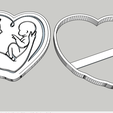 1.png Dad Daddy papà Love heart cookie cutter embosed cake design decoration happy party boy girl