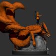 wip6.jpg 3D file naruto and kurama statue/figurine・Model to download and 3D print, pako000