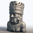 Tlaloc-Aztec-God-Bust0001.jpg Busto del Dios Azteca Tlaloc - Deidad de la Lluvia y el Trueno - Escultura Tormenta Mesoamericana