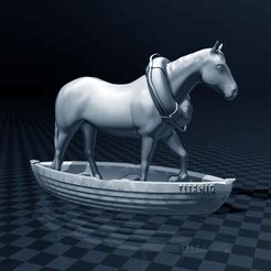 ae332330f229d7ff53a777c8e1346a7c_display_large.jpg Free STL file Horse In A Boat・3D print object to download