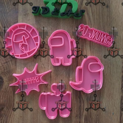 cookie cutter set Among us 3D model