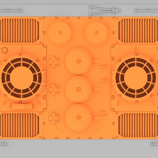 🪖 E-100 Engine Deck・ STL File for 3D printing・Cults