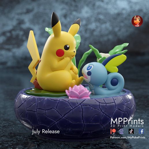 Pikachu and sobble Diorama