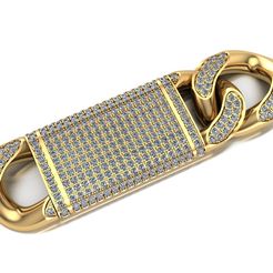 sdasdasdsa.jpg 3D file Diamond Cuban Link Bracelet (12mm) Yellow/White Gold・3D printable model to download