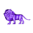 Lion_whole.stl Descargar archivo STL gratis León majestuoso・Modelo para la impresora 3D