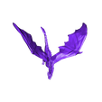 low_drogon-scaled.stl STL-Datei Low poly Drogon kostenlos・3D-druckbares Design zum herunterladen
