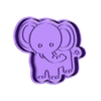 push elefante cute.stl Elephant
