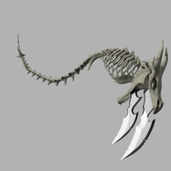 Dragon-Bone-Mega-Scythe-v0a.png STL file Dragon Bone Mega Scythe・3D printing idea to download, Buckets_N_Stuff