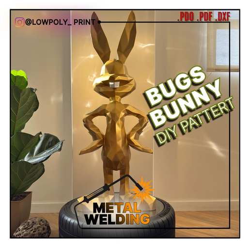 🗿 DIY Metal Bugs Bunny Plantilla Escultura de soldadura,Digital Low ...