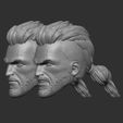 3.jpg Geralt of Rivia Viking Hair  STL headsculpt for Action Figures