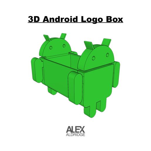 3D Android Logo Box 3D model