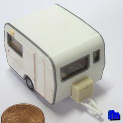 caravaneeco300-2.jpg Fichier STL Caravane ECO 300 Echelle HO・Modèle à télécharger et à imprimer en 3D