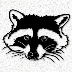 project_20230519_2230561-01.png raccoon wall art raccoon face wall decor 2d art animal