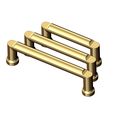 Geometric-dimples-furniture-drawer-pulls-cabinet-knobs-size60-80-100mm-03.jpg Cabinet drawer handle and pull N015 miniset 3D print model