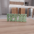 HighQuality2.png 3D For The Love Of House Text Model Home Decor with Stl File & Good Vibe, Letter Decor, 3D Printed Decor, 3D Print File, Letter Art
