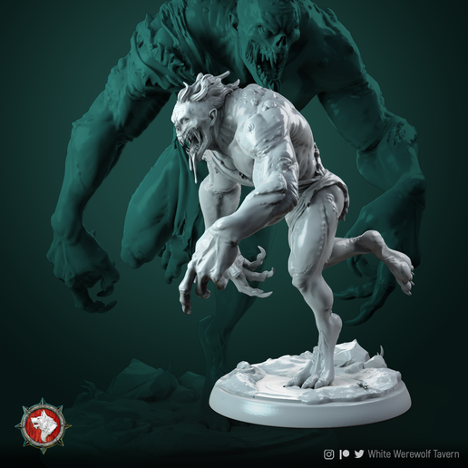 Ghoul V1 miniature 32mm pre-supported 3D model