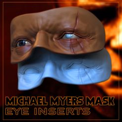 Myers_eyeinserts_promo.jpg Файл STL Michael Myers Mask Eye Inserts・Дизайн 3D-печати для загрузки3D