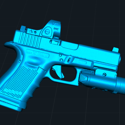 🔫 Glock 19 with Olight baldr pro R high resolution 3d scan・ STL File ...