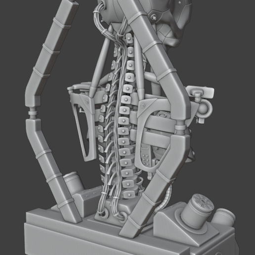 💀 Cyberpunk skeleton cyberware・Free STL File for 3D