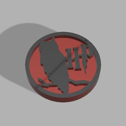 lechuza.png Free STL file harry potter coasters・Object to download and to 3D print