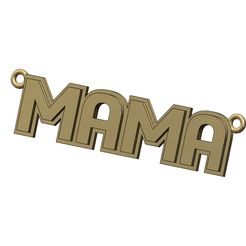 MAMA-pendant-00.jpg MAMA name pendant 3D print model