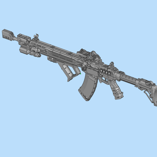 🎄 QBZ-191 automatic rifle fully modified Christmas tree digital