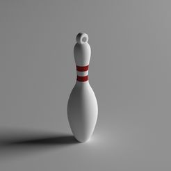 PIN render.jpg Бесплатный STL файл Bowling pin keychain・3D-печатный дизайн для скачивания
