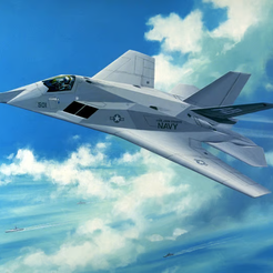 Untitled.png Fichier STL Lockheed AF-117X / F-117N Naval Nighthawk・Objet pour impression 3D à télécharger