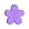 Sakura Keyring single sided.stl Porte-clés Sakura (fleurs de cerisier) - JCreateNZ