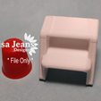 stool1.png STL file - Step stool- Dollhouse - 12th scale - 3d Printer File Only