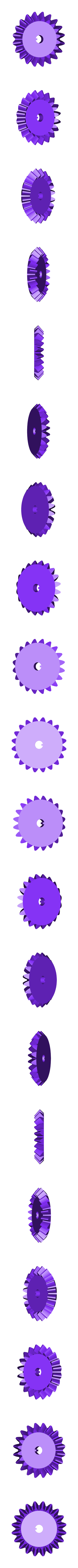 1x_Bevel_Gear_1.stl Industrial Bevel Gearbox / Gear Reducer (Cutaway version)