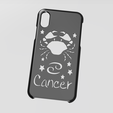 Case iphone X y XS Cancer.png Case Iphone X/XS Cancer sign