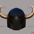 07.jpg Viking Mandalorian Helmet - Buffalo Horns - High Quality Model