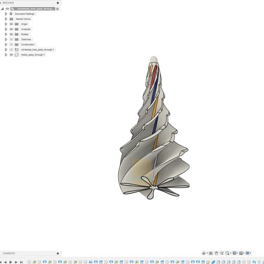 fusion360-snow.jpg Twisted heptagon christmas tree with pass through snow