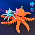 img_PumpkinOctopus_005.jpg PUMPKIN OCTOPUS - FLEXI - ARTICULATED FIGURE, PRINT-IN-PLACE, CUTE