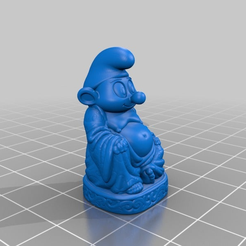 bbb36f32668ea028858edd01ec998e86.png Free STL file Smurf Buddha・Design to download and 3D print