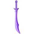 RBL3D_evil falchion_O.obj Evil-Lyn's Evil Dagger and custom Evil Falchion (MOTU HE-MAN)