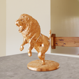 pose-2.png Lion roaring sculpture statue stl 3d print file