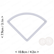1-4_of_pie~2.75in-cm-inch-top.png Slice (1∕4) of Pie Cookie Cutter 2.75in / 7cm